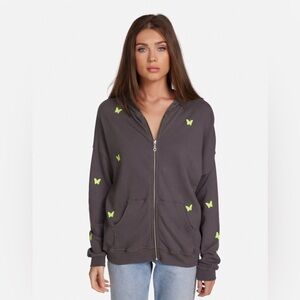 Lauren Moshi Koa Neon Peace Love Butterflies in Light Onyx - Sz XS